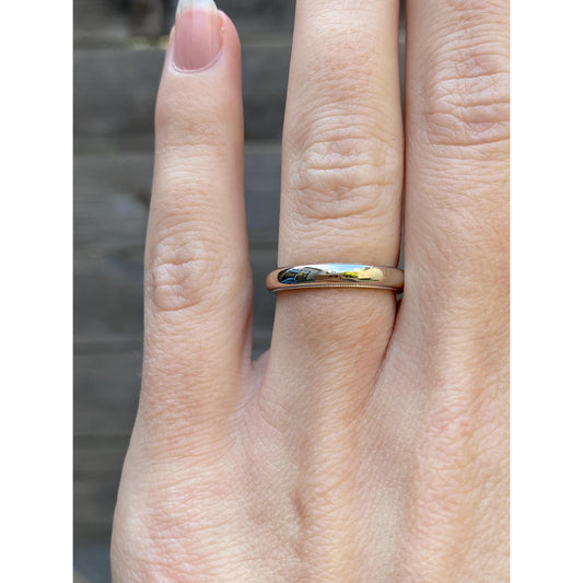 Vintage Solid 18k White Gold Milgrain Ring Band - Size 5.25
