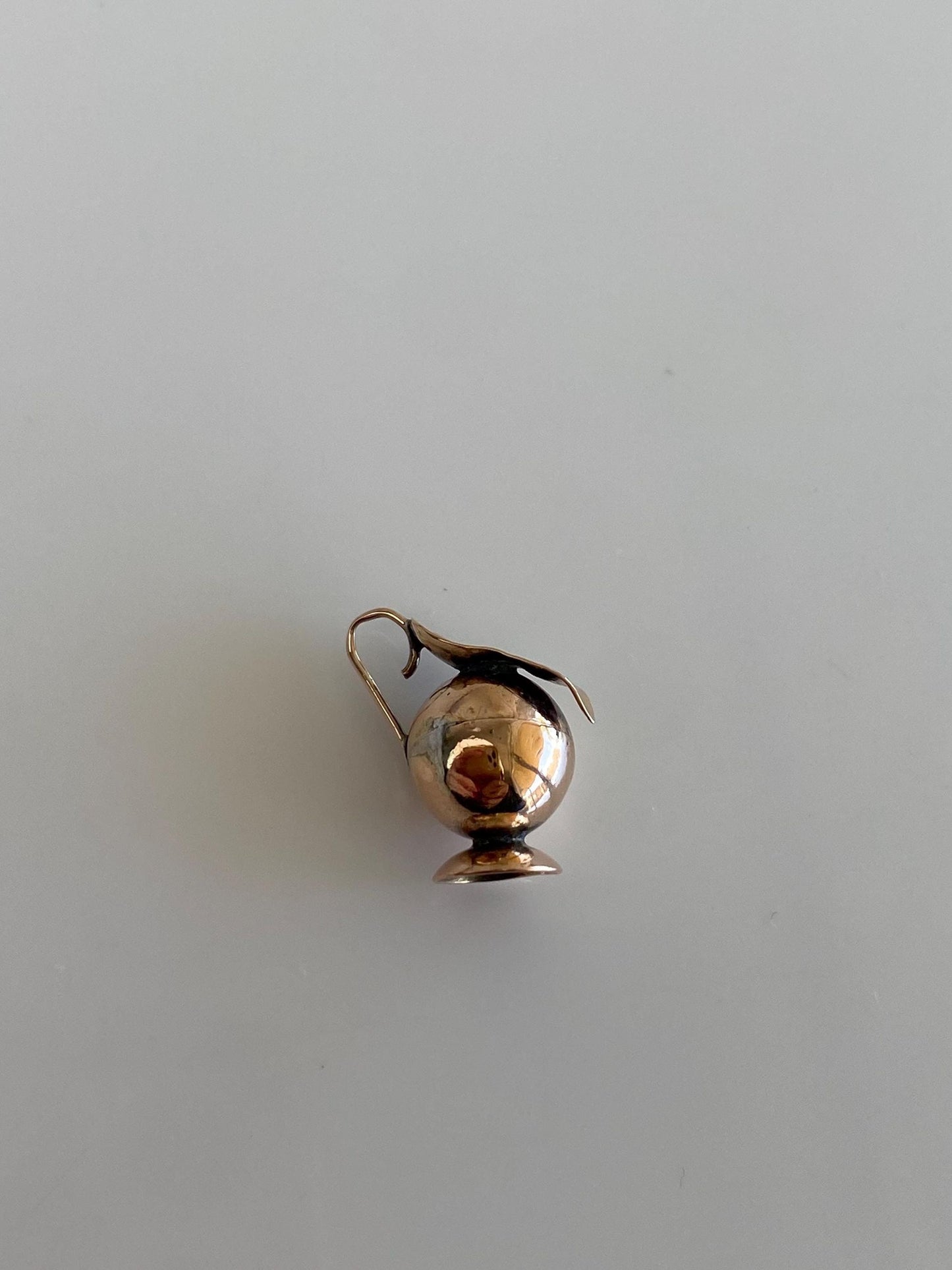 Vintage 9k Rosey Gold Pitcher Charm