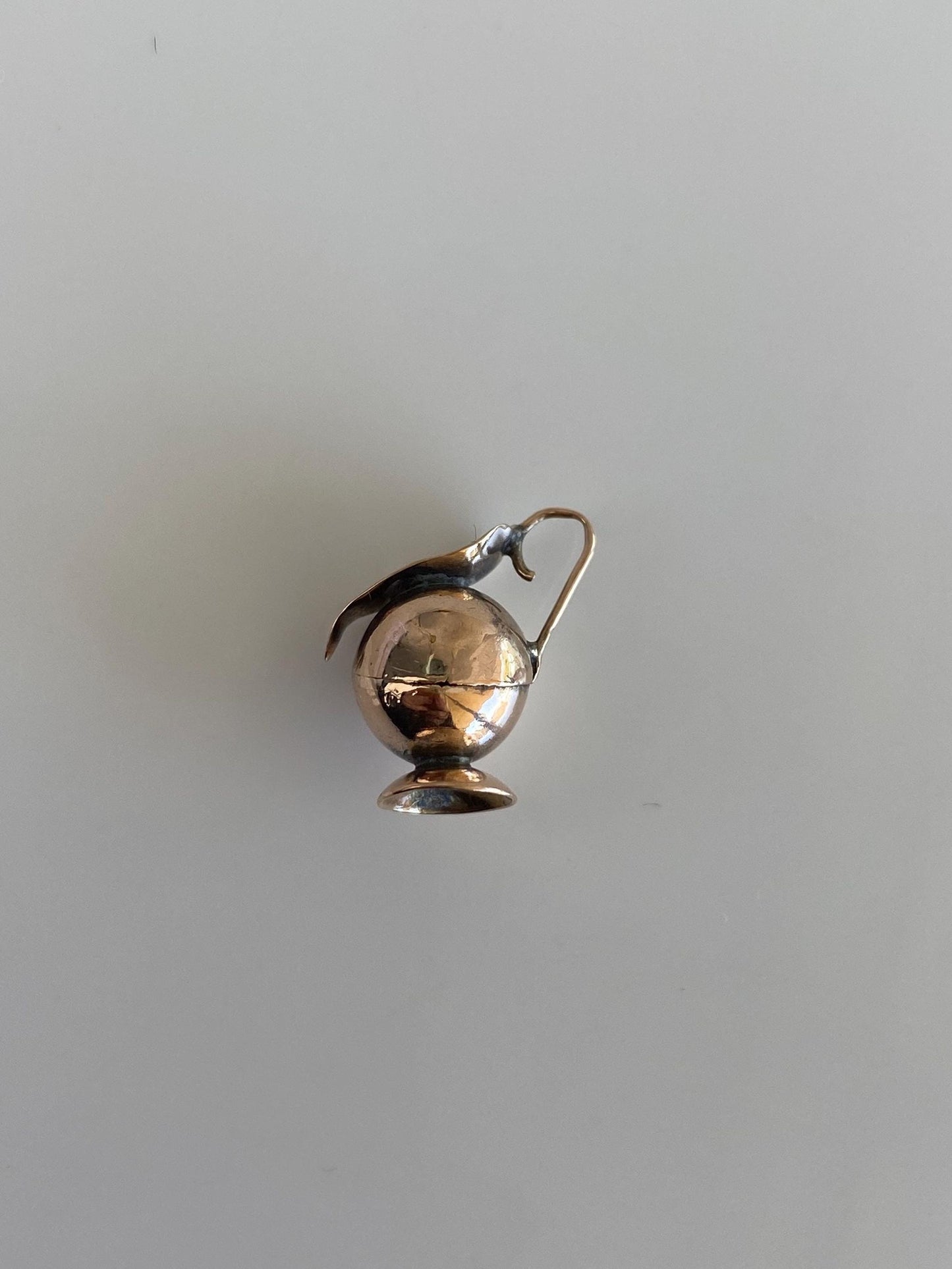 Vintage 9k Rosey Gold Pitcher Charm
