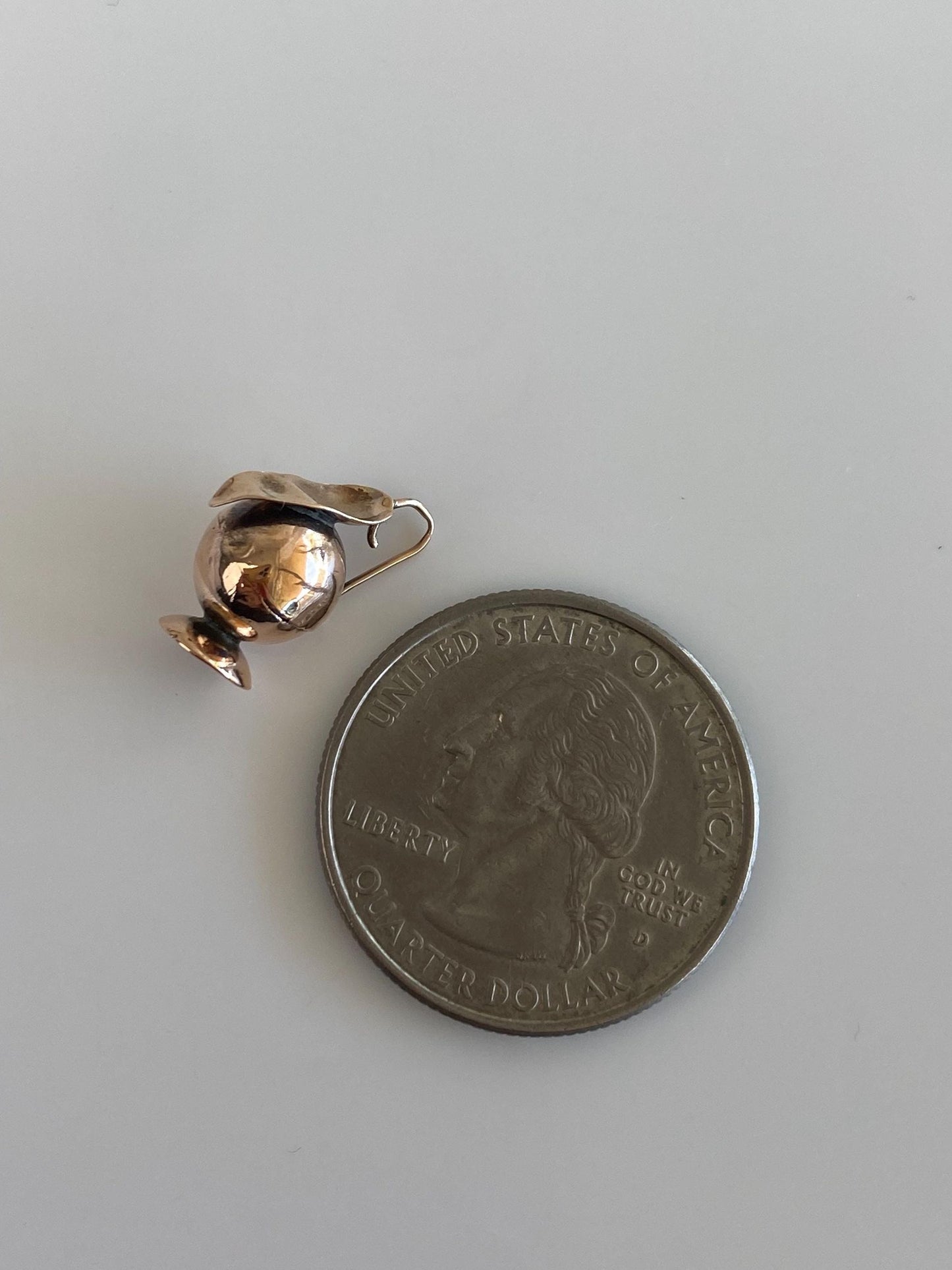 Vintage 9k Rosey Gold Pitcher Charm
