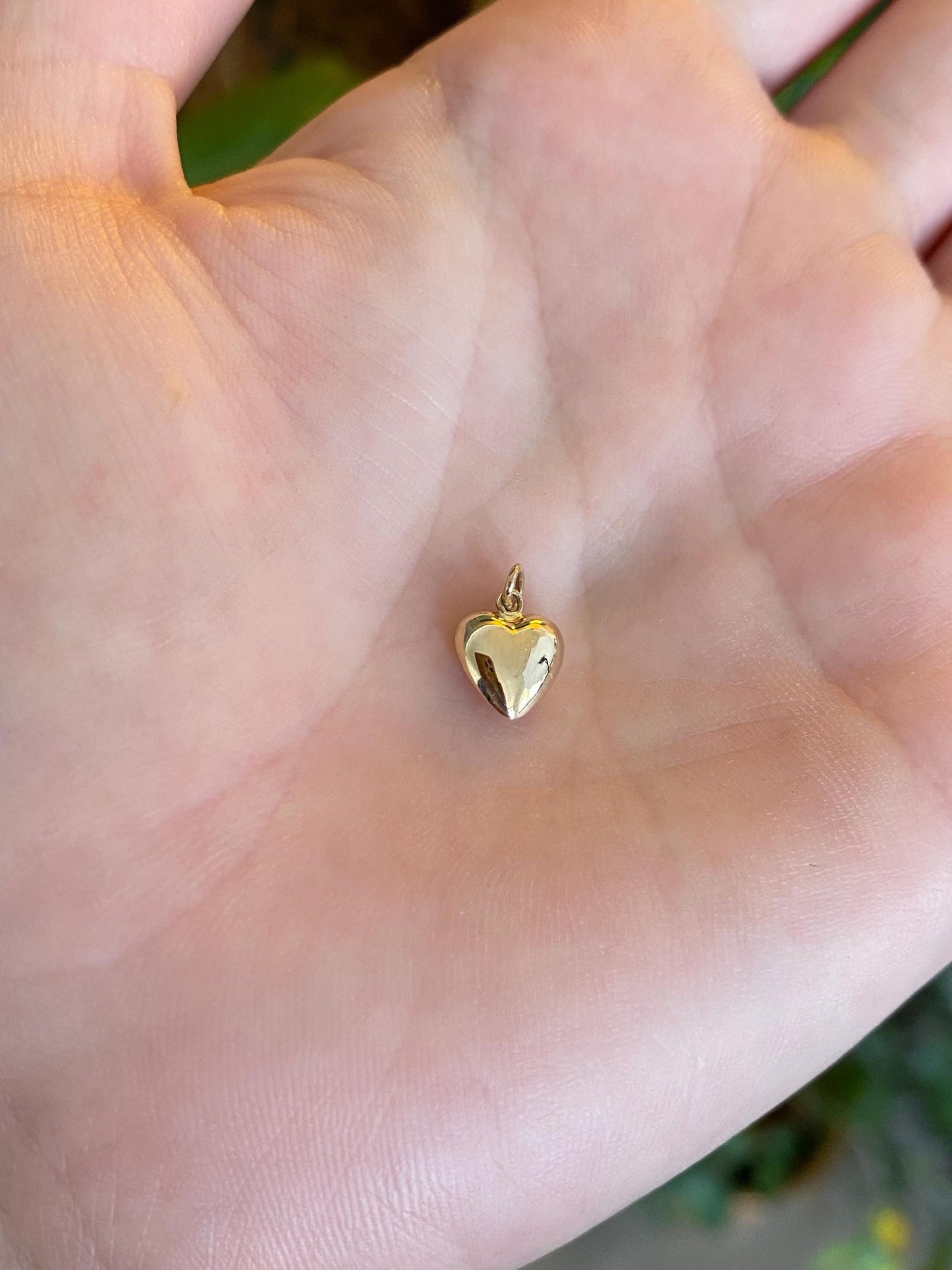 Vintage 14k Yellow Gold Puffy Heart Charm