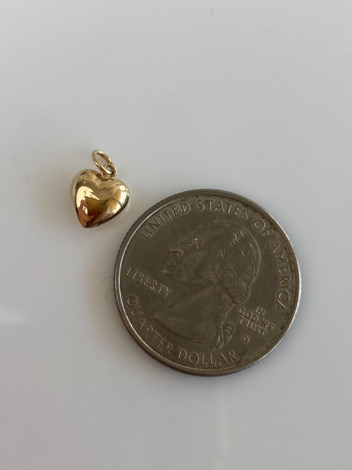 Vintage 14k Yellow Gold Puffy Heart Charm