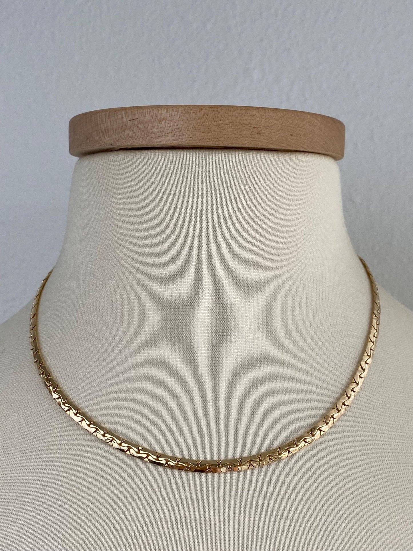 Vintage 14k Yellow Gold Chunky C Link Chain Necklace - 18 inches