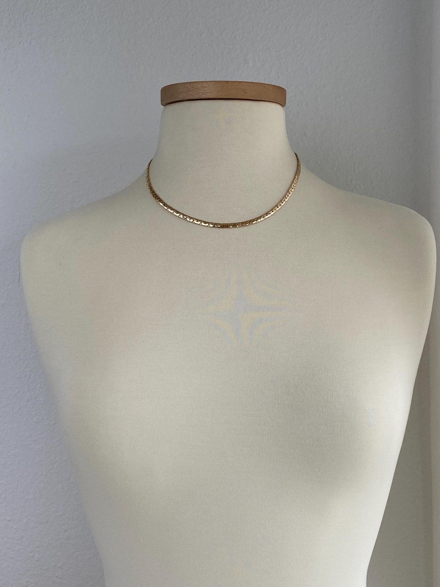 Vintage 14k Yellow Gold Chunky C Link Chain Necklace - 18 inches