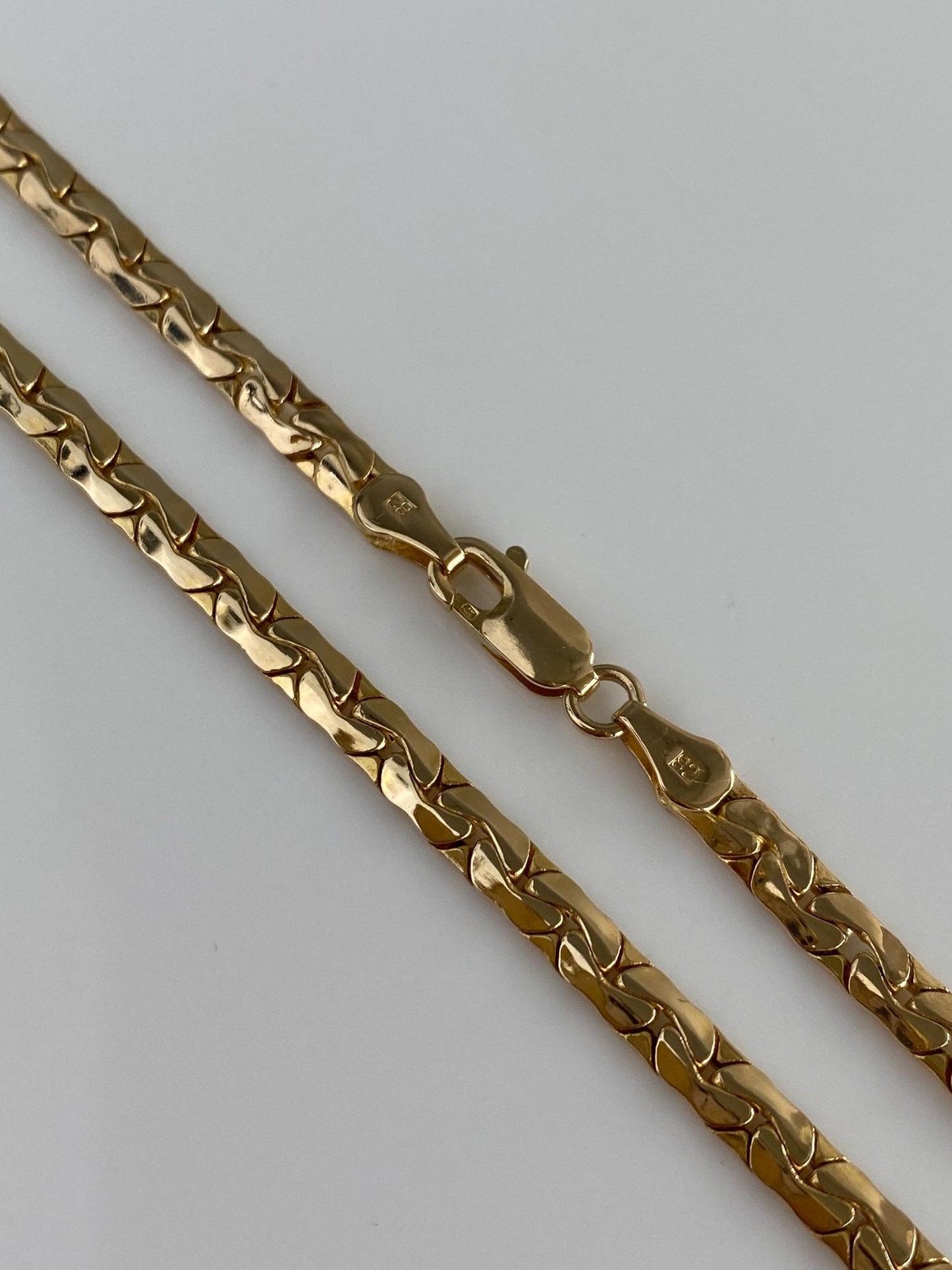 Vintage 14k Yellow Gold Chunky C Link Chain Necklace - 18 inches