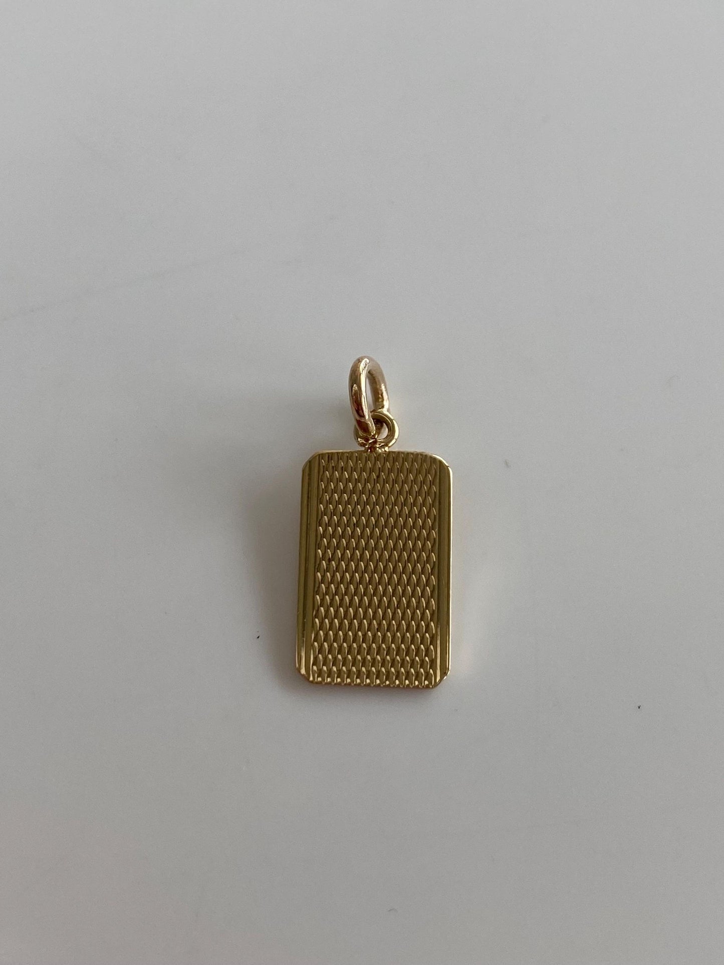 Vintage Solid 9k Yellow Gold Pattern Cufflink Conversion Charm
