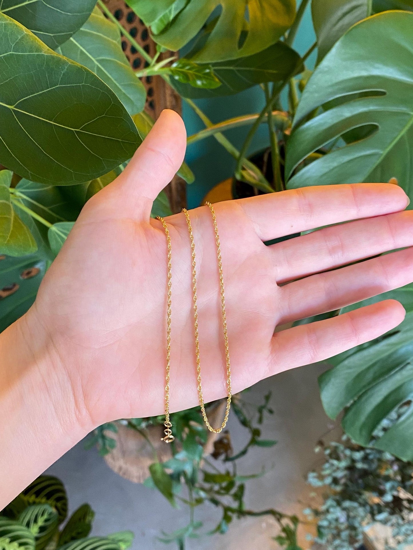 Vintage Solid 14k Yellow Gold Chain Necklace - 19.75 inches