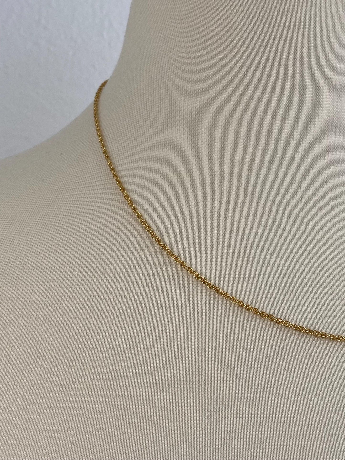 Vintage Solid 14k Yellow Gold Chain Necklace - 19.75 inches