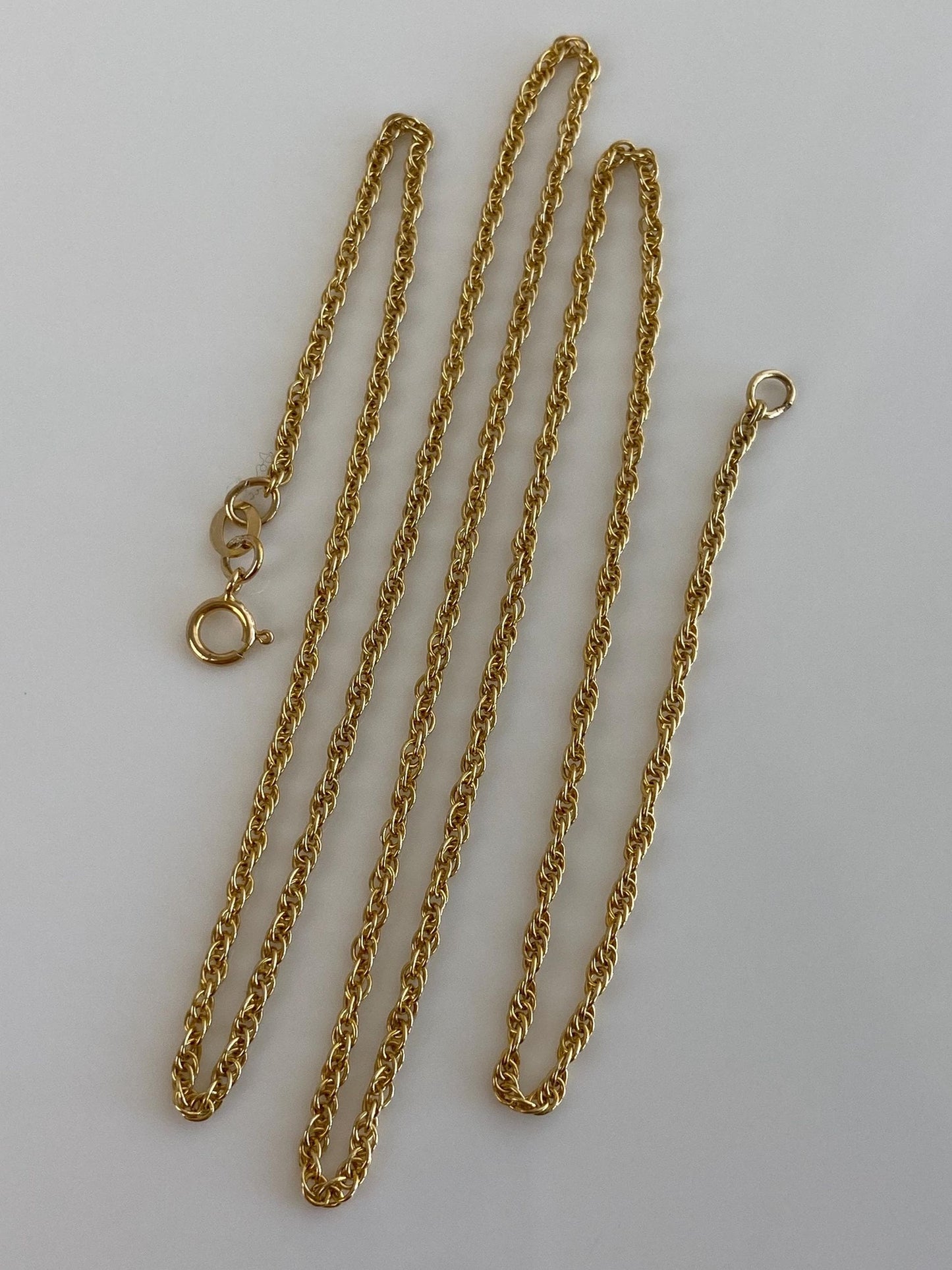 Vintage Solid 14k Yellow Gold Chain Necklace - 19.75 inches