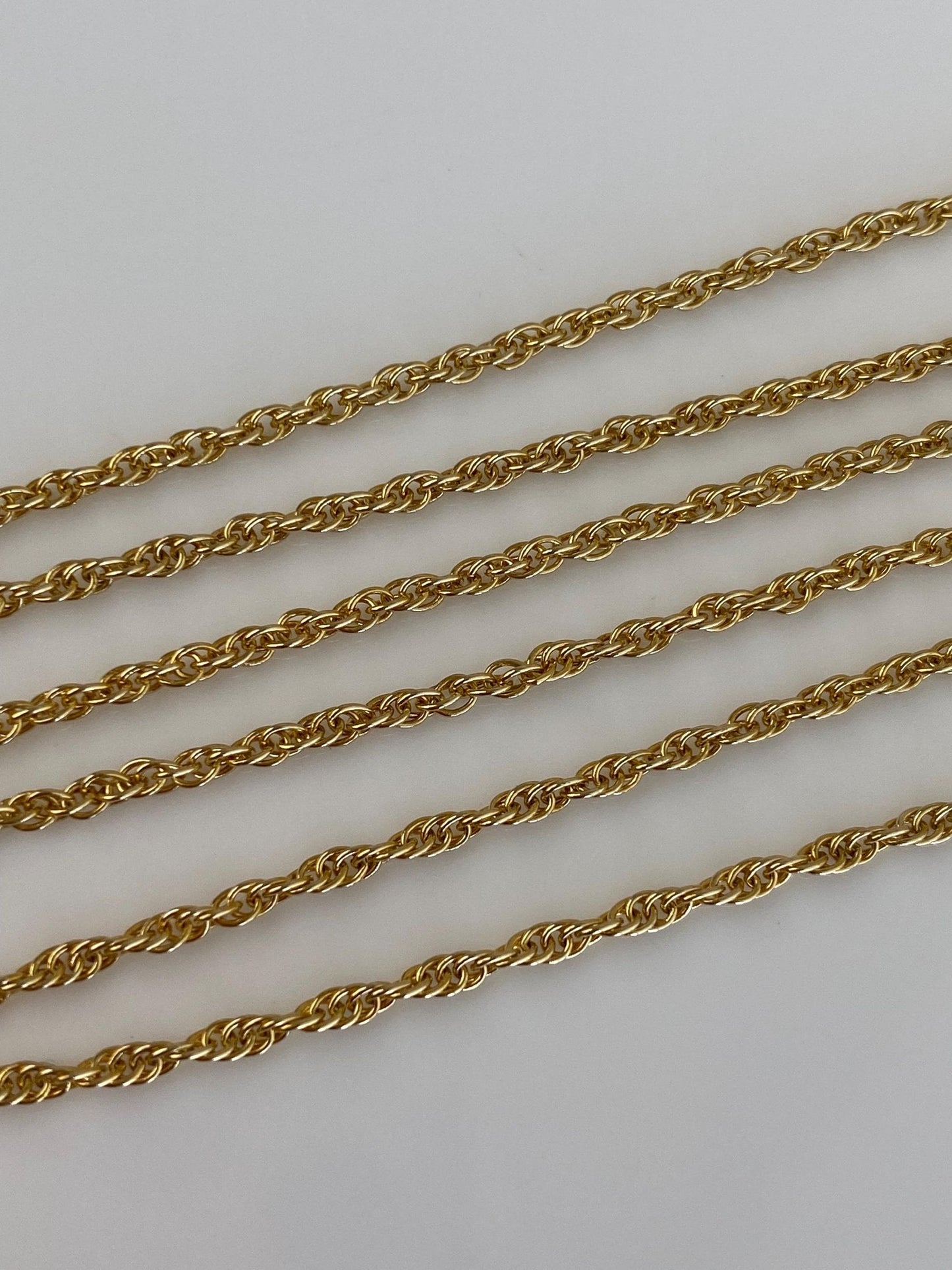 Vintage Solid 14k Yellow Gold Chain Necklace - 19.75 inches