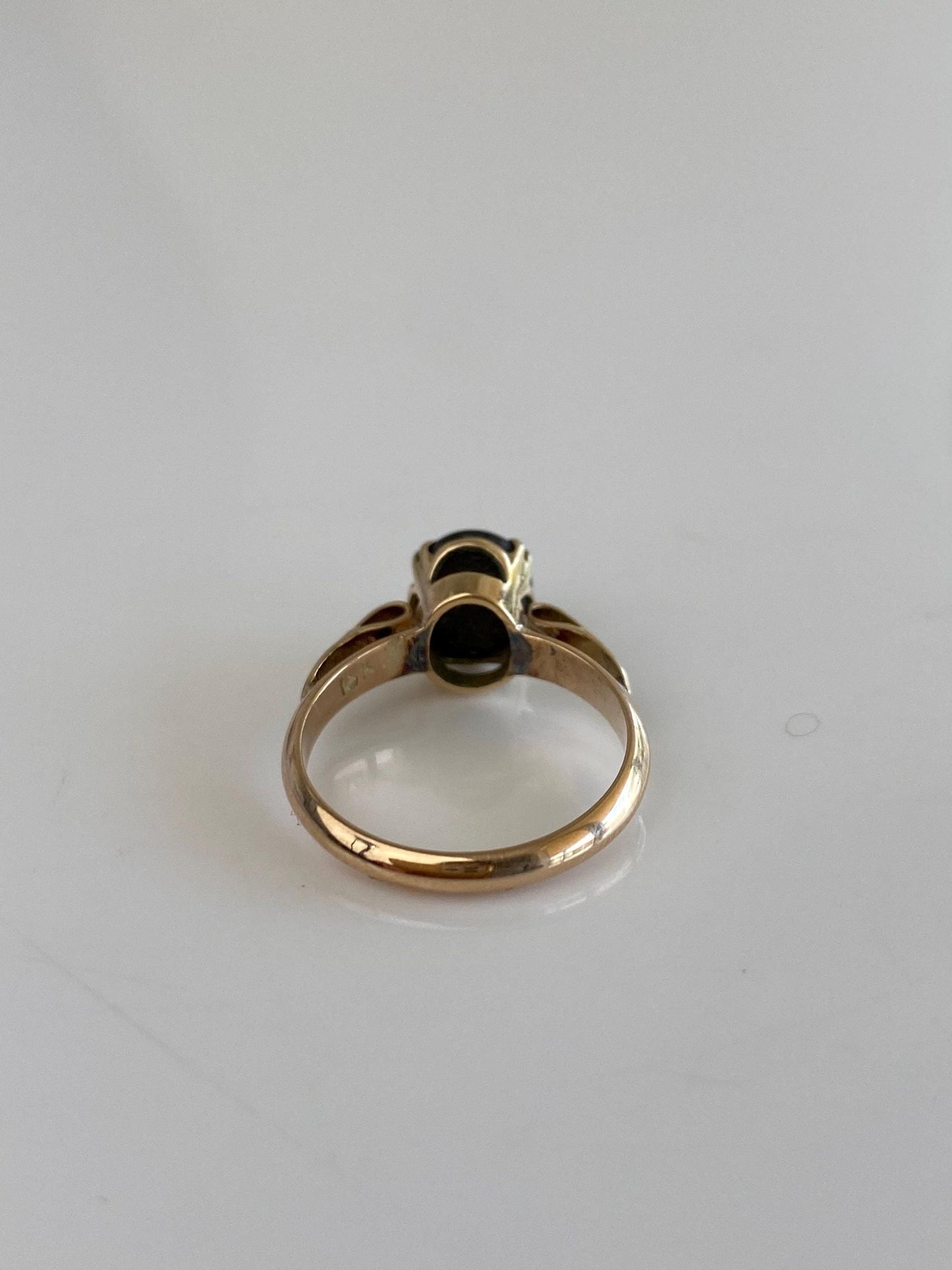 Vintage Solid 10k Yellow Gold Star Sapphire Ring - Size 4