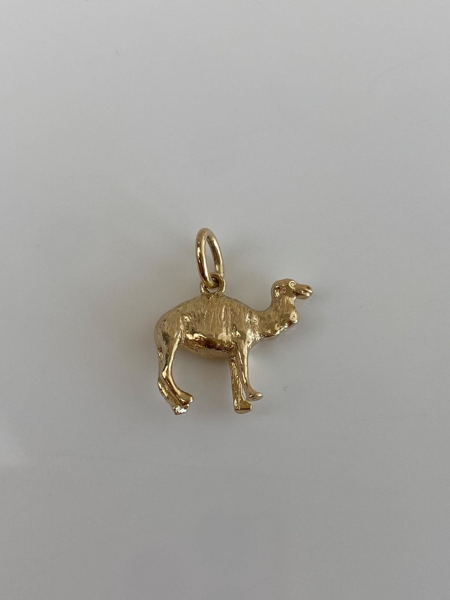 Vintage Solid 14k Yellow Gold Camel Charm