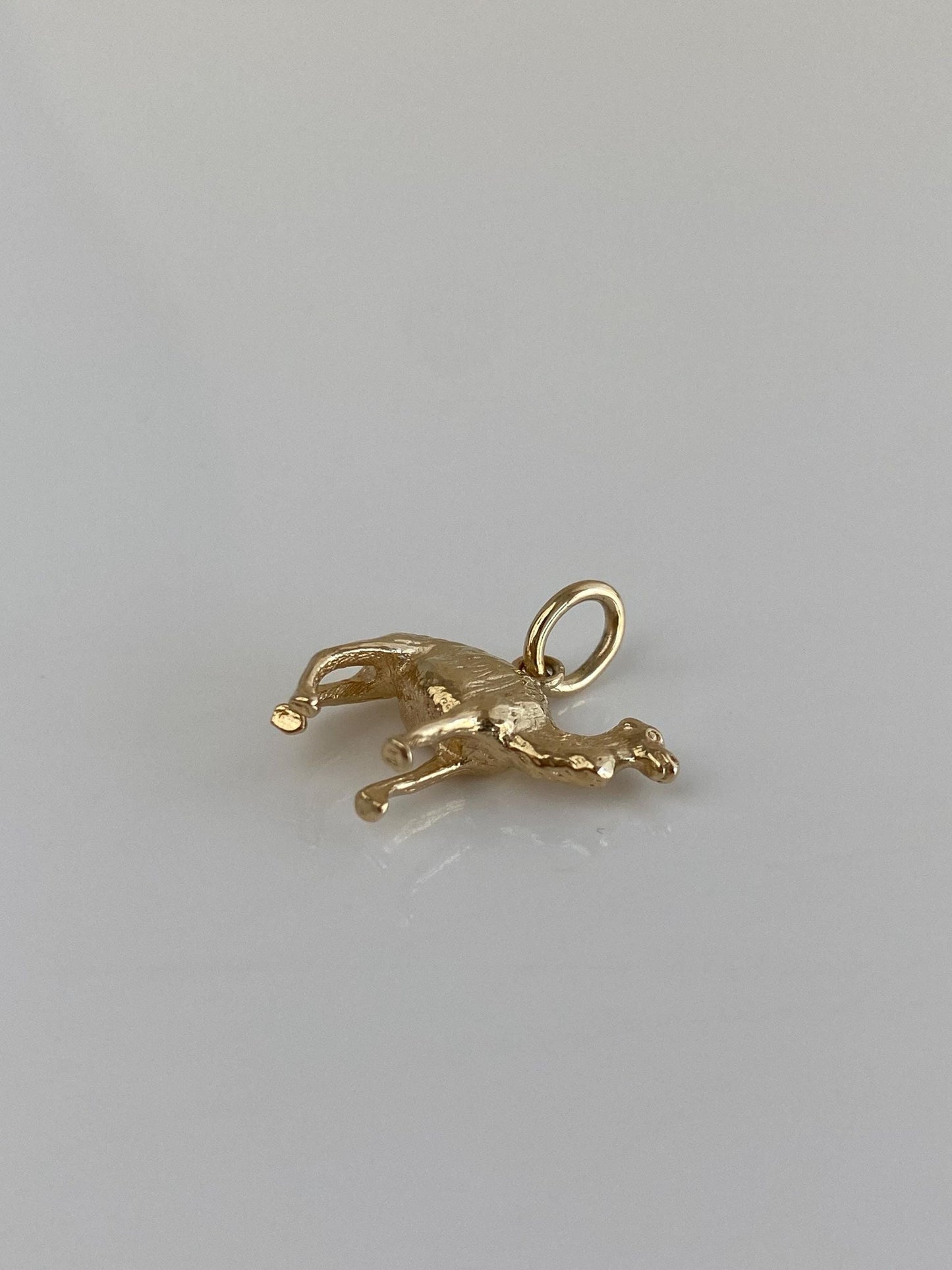 Vintage Solid 14k Yellow Gold Camel Charm