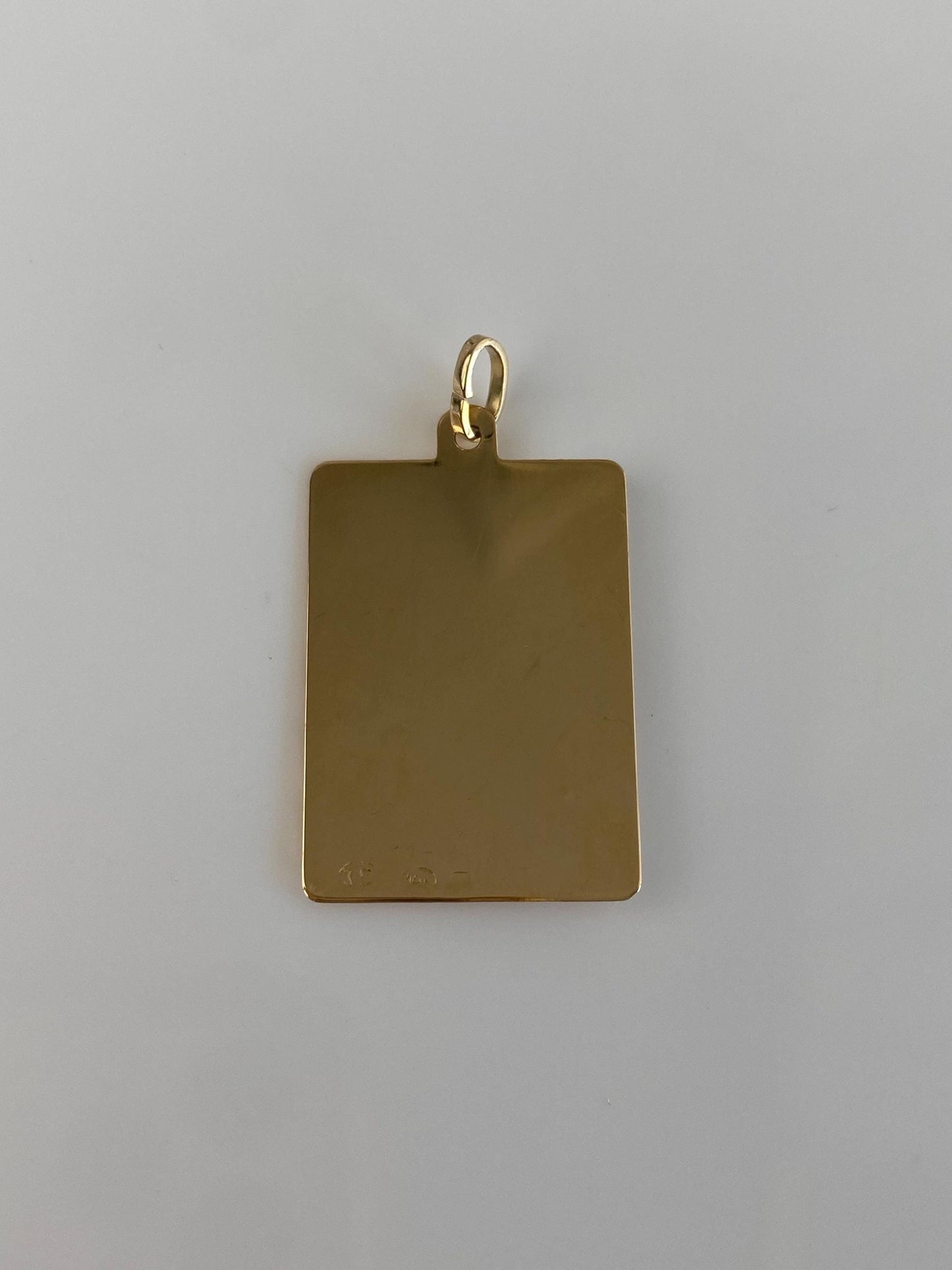 Vintage Solid 14k Yellow Gold Cubic Zirconia Diamond Cut Charm