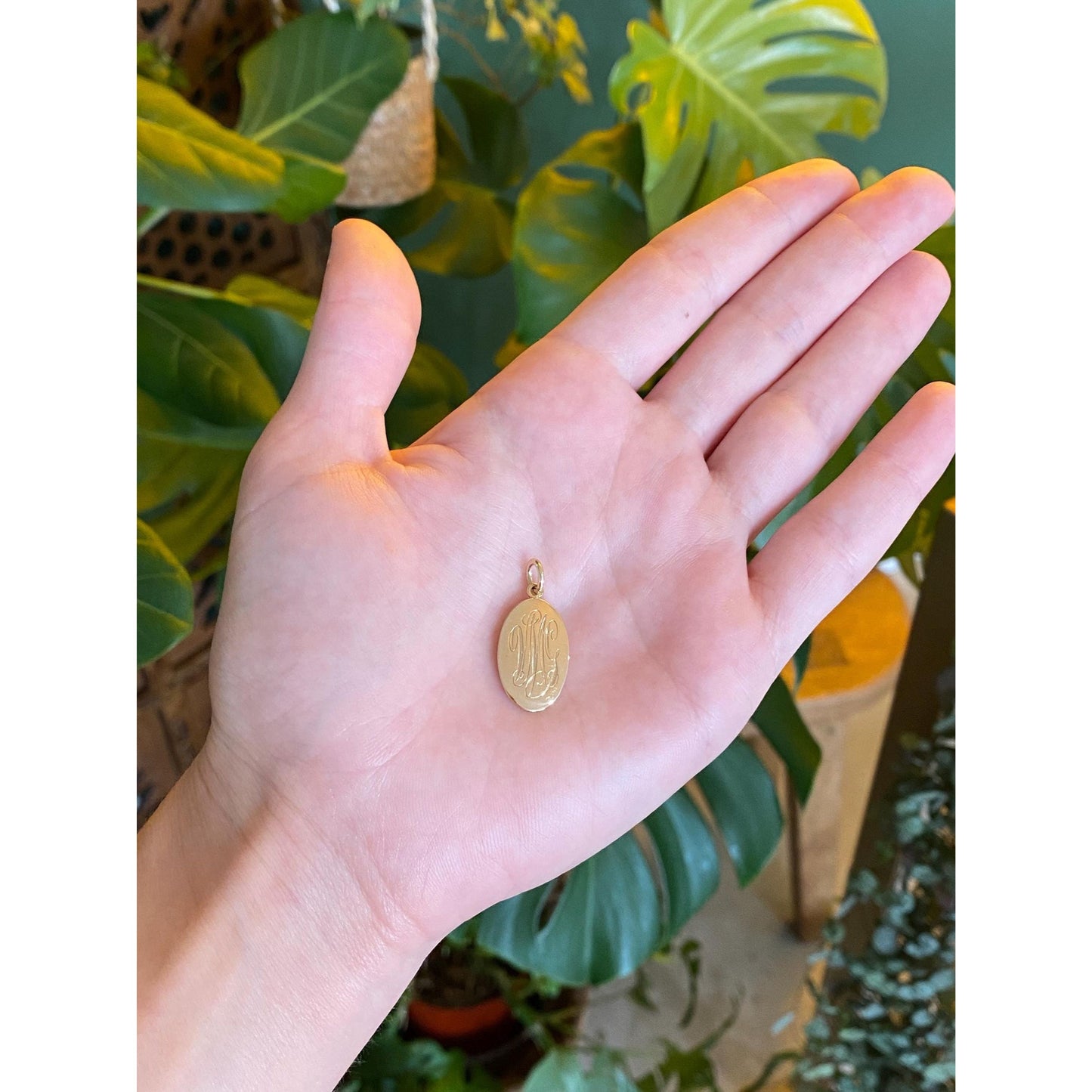 Solid 14k Yellow Gold Monogram Cufflink Conversion Charm