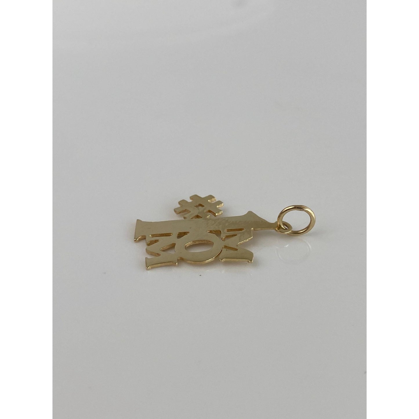 Vintage Solid 14k Yellow Gold #1 Mom Charm