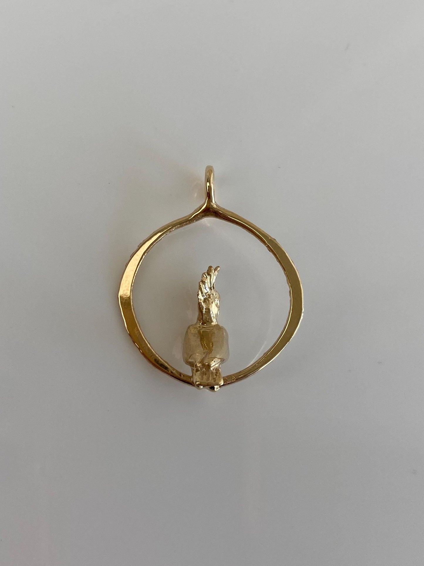 Vintage Solid 14k Yellow Gold Cockatoo Bird Charm
