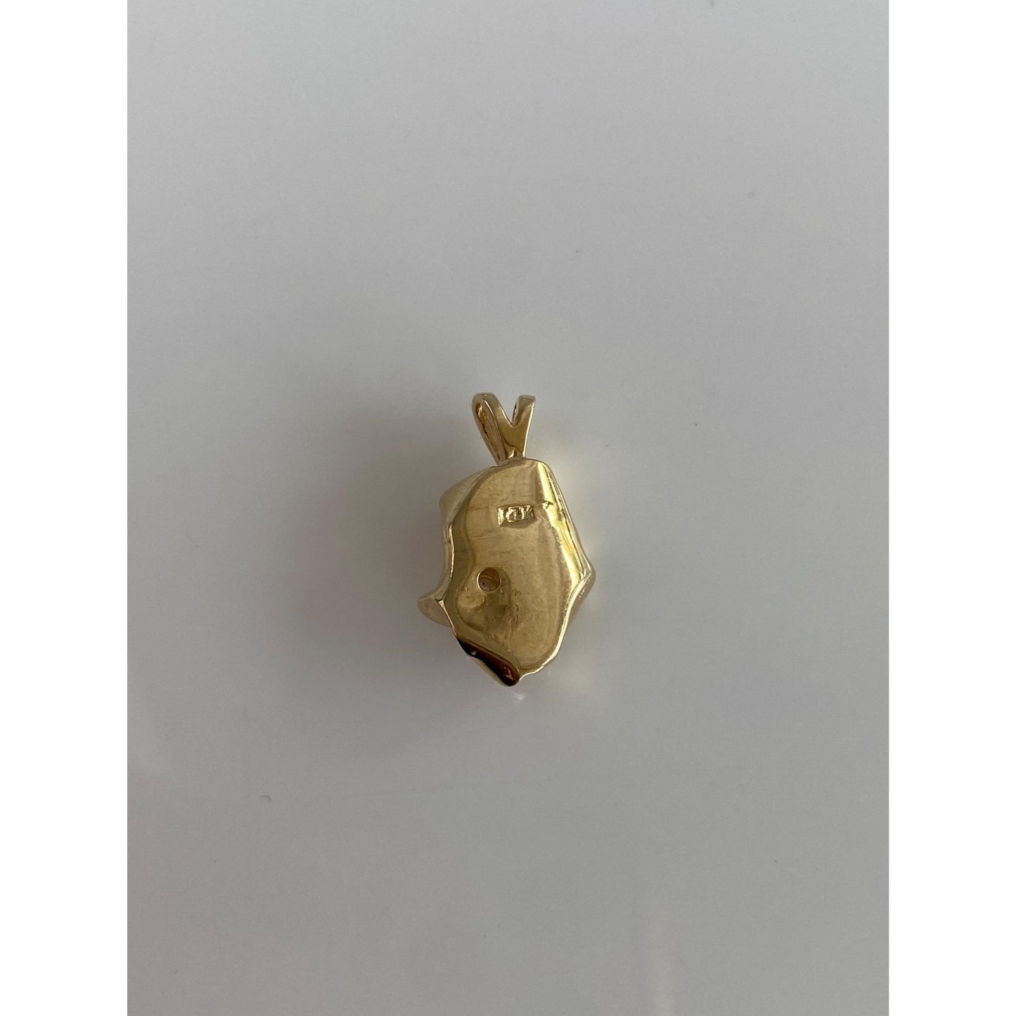 Vintage Solid 14k Yellow Gold Diamond Organic Charm