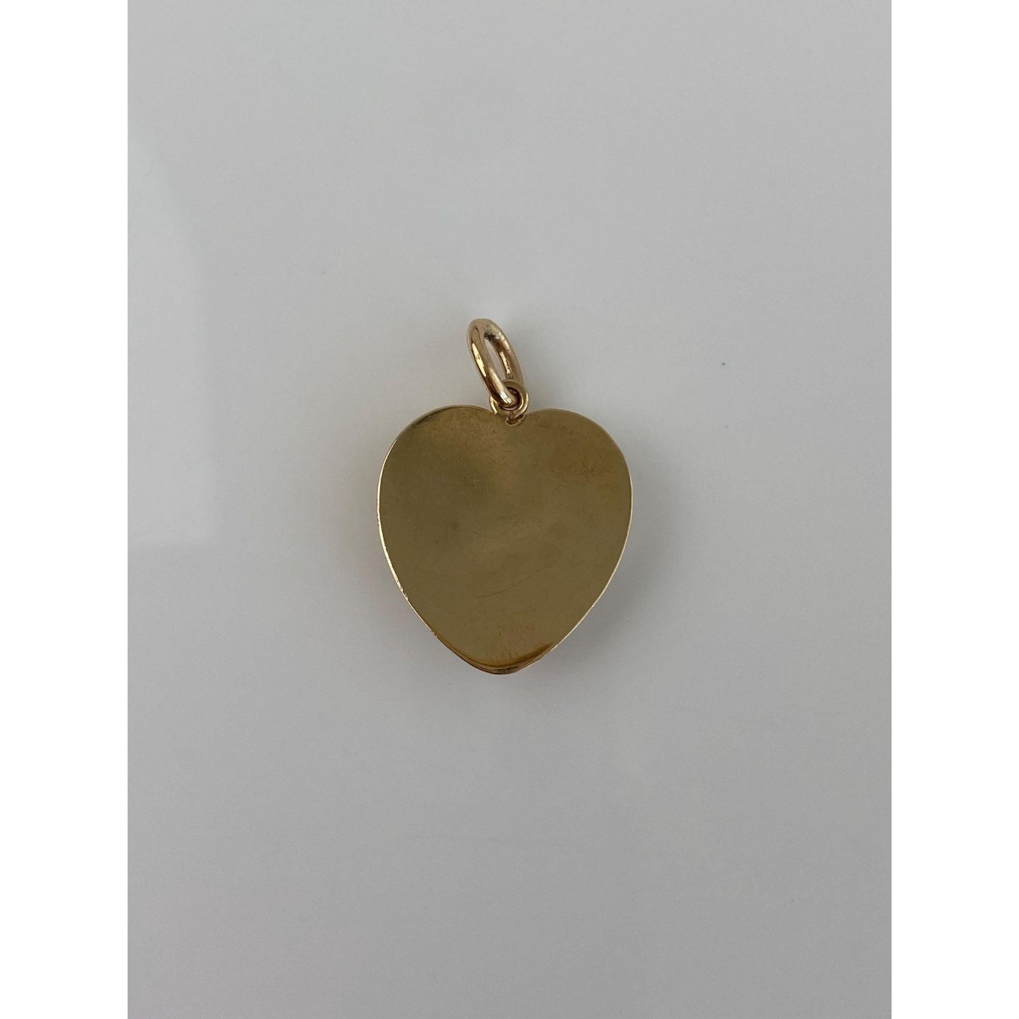 Vintage 10k Yellow Gold Pattern Cherub Heart Charm