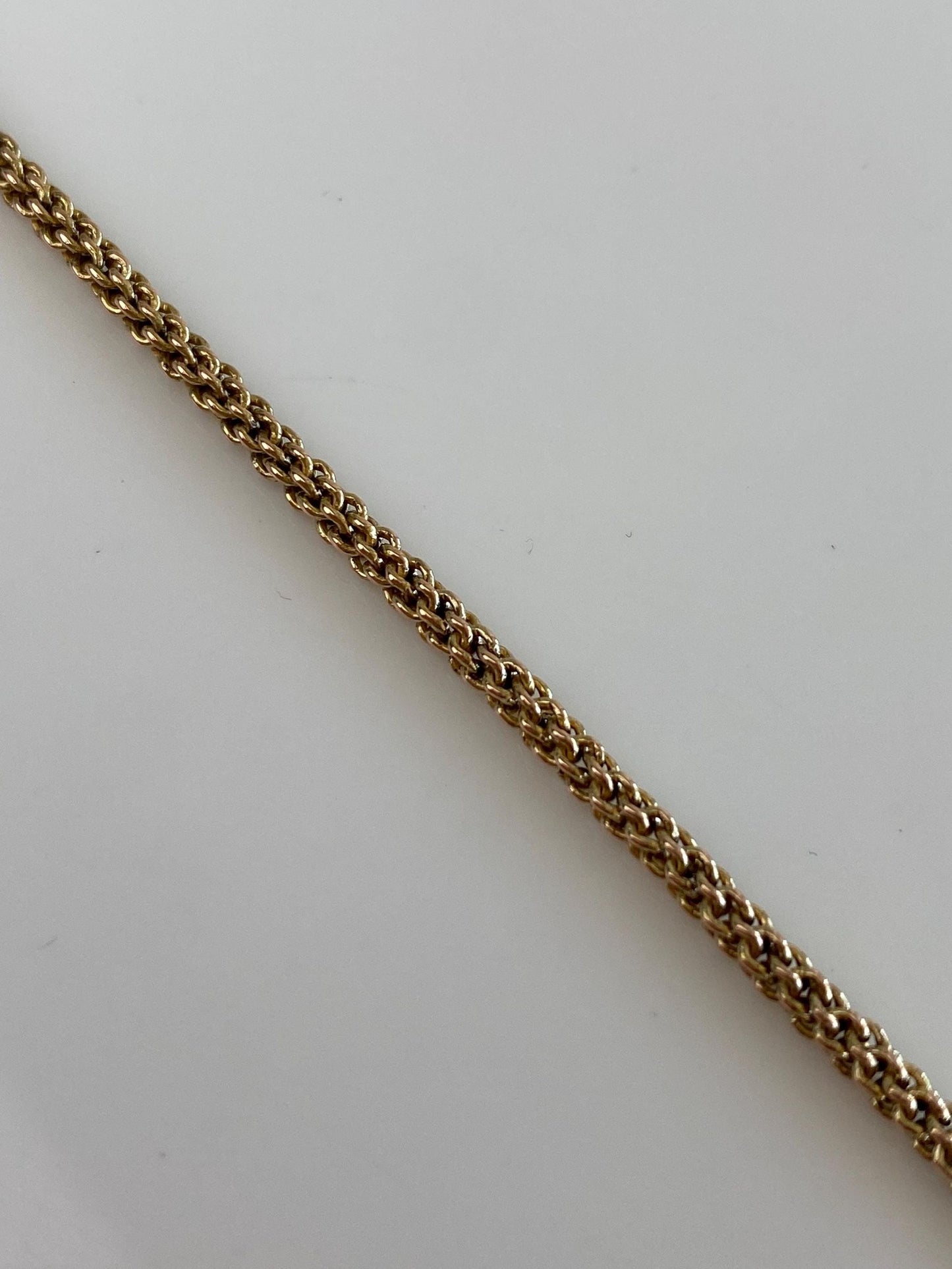 Vintage Solid 14k Yellow Gold Fancy Rounded Chain Bracelet - 7 inches