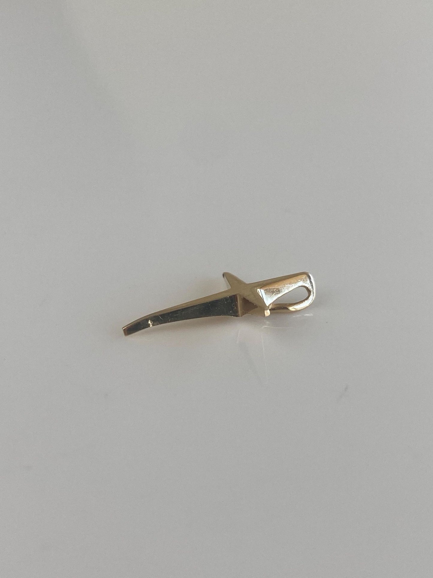 Vintage Solid 14k Yellow Gold Cross Charm