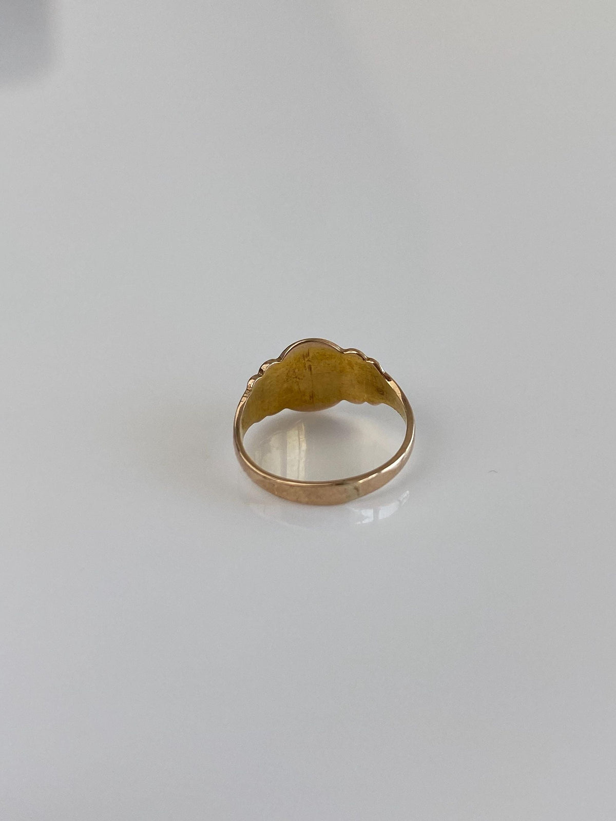 Vintage Solid 8k Yellow Gold Baby Signet Ring