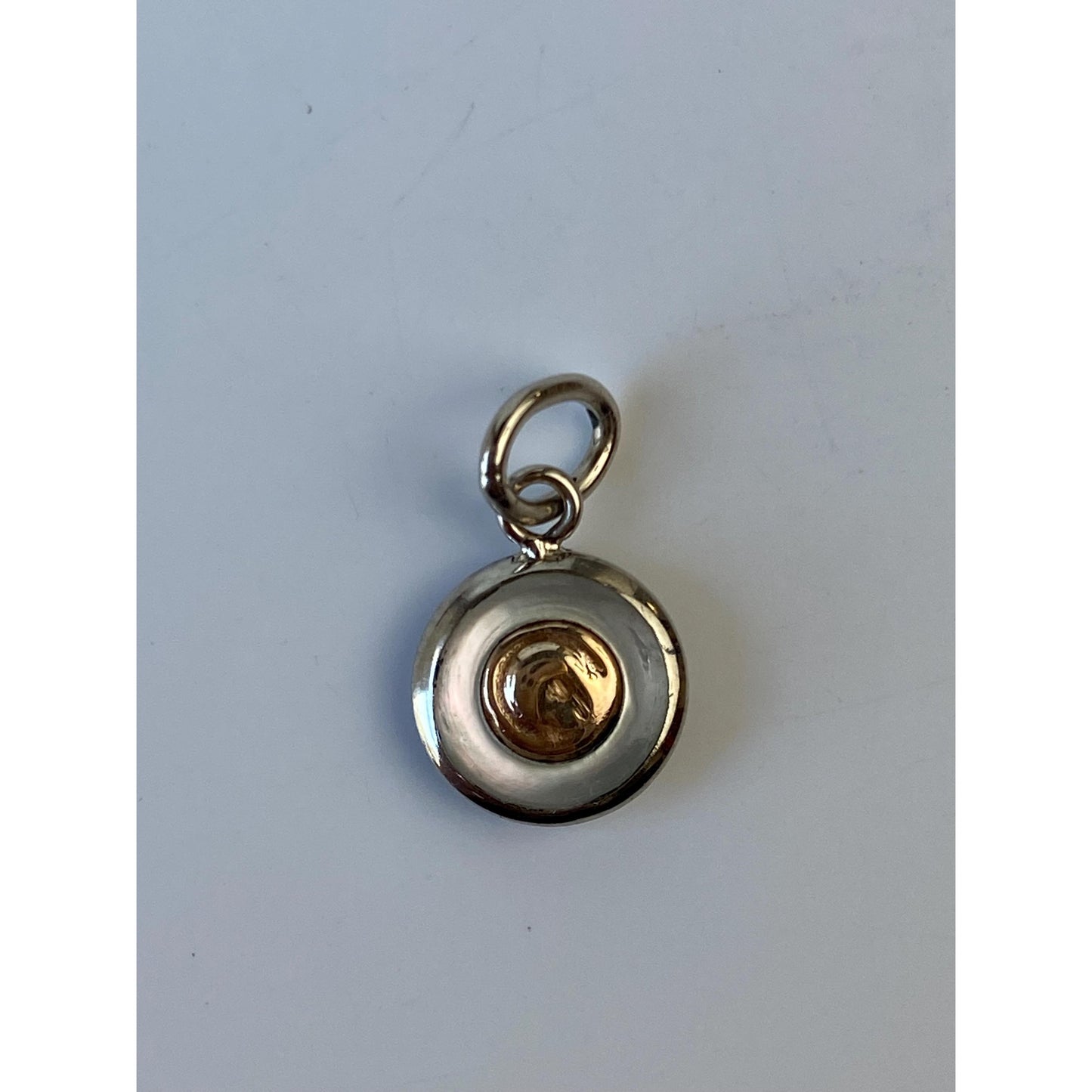 Vintage Solid 14k Yellow & White Gold Diamond MOP Small Cufflink Conversion Charm