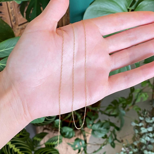 Vintage Solid 14k Yellow Gold Chain Necklace - 18.5 inches