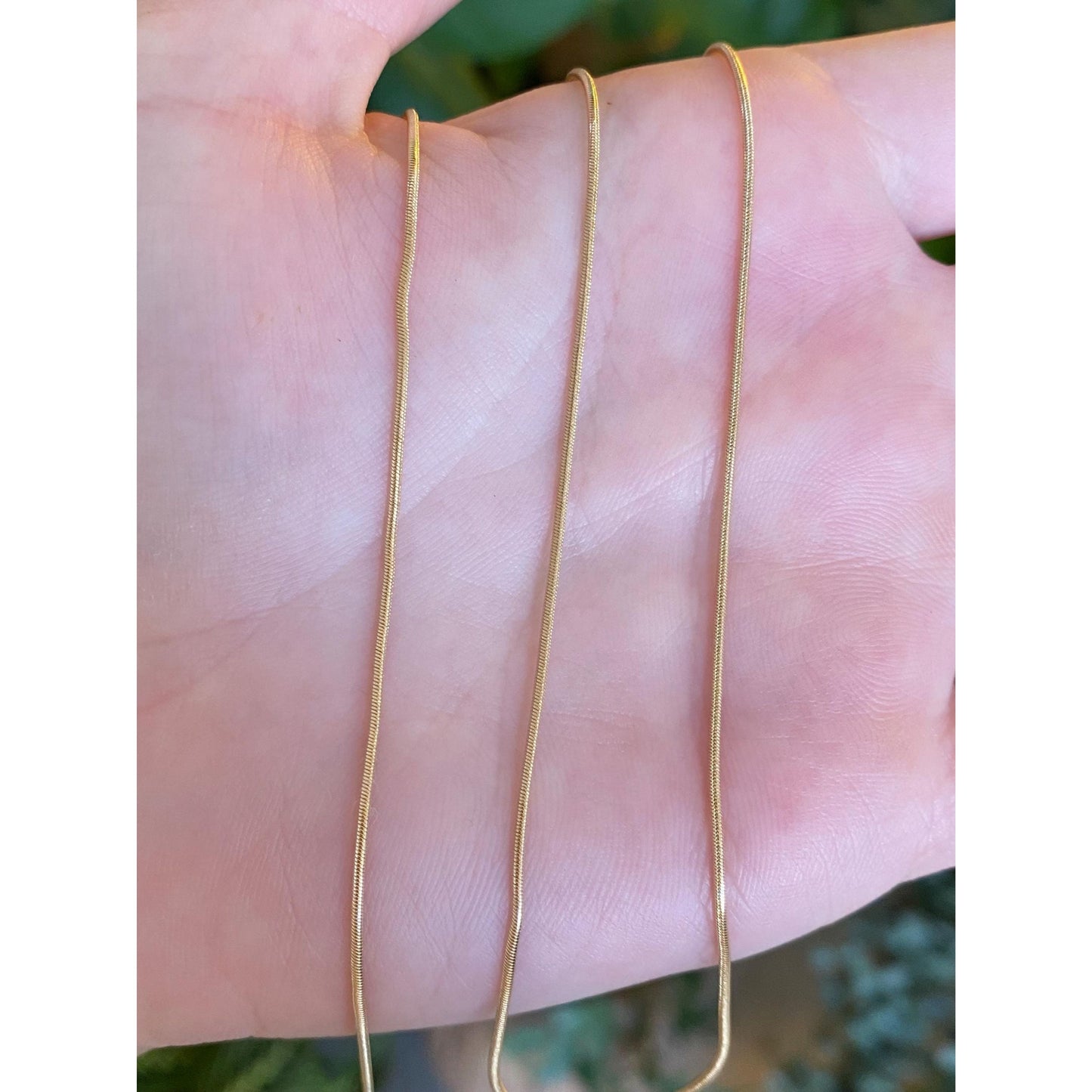 Vintage Solid 14k Yellow Gold Snake Chain Necklace - 20 inches