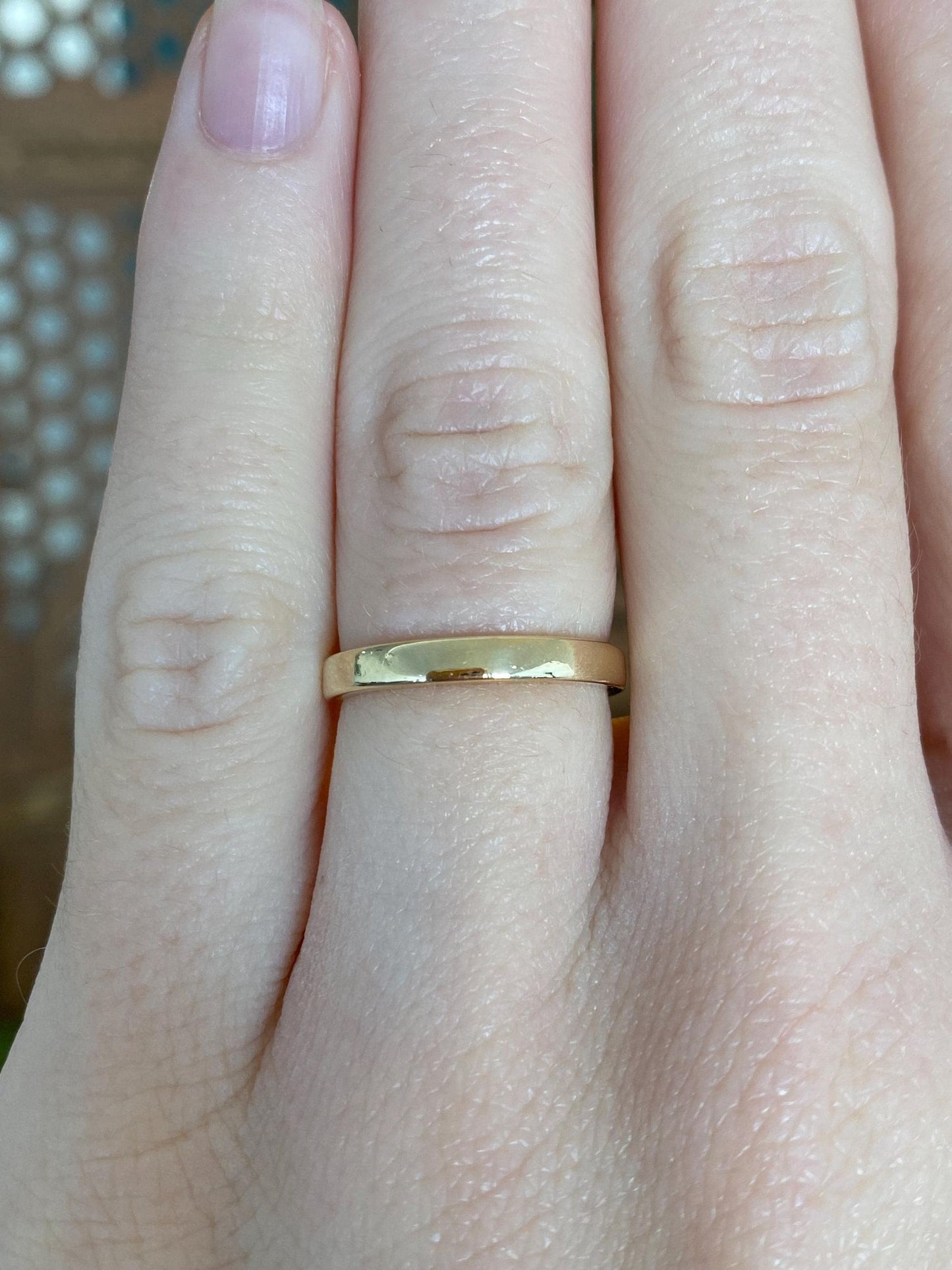 Vintage Solid 14k Yellow Gold Ring Band - Size 4.75