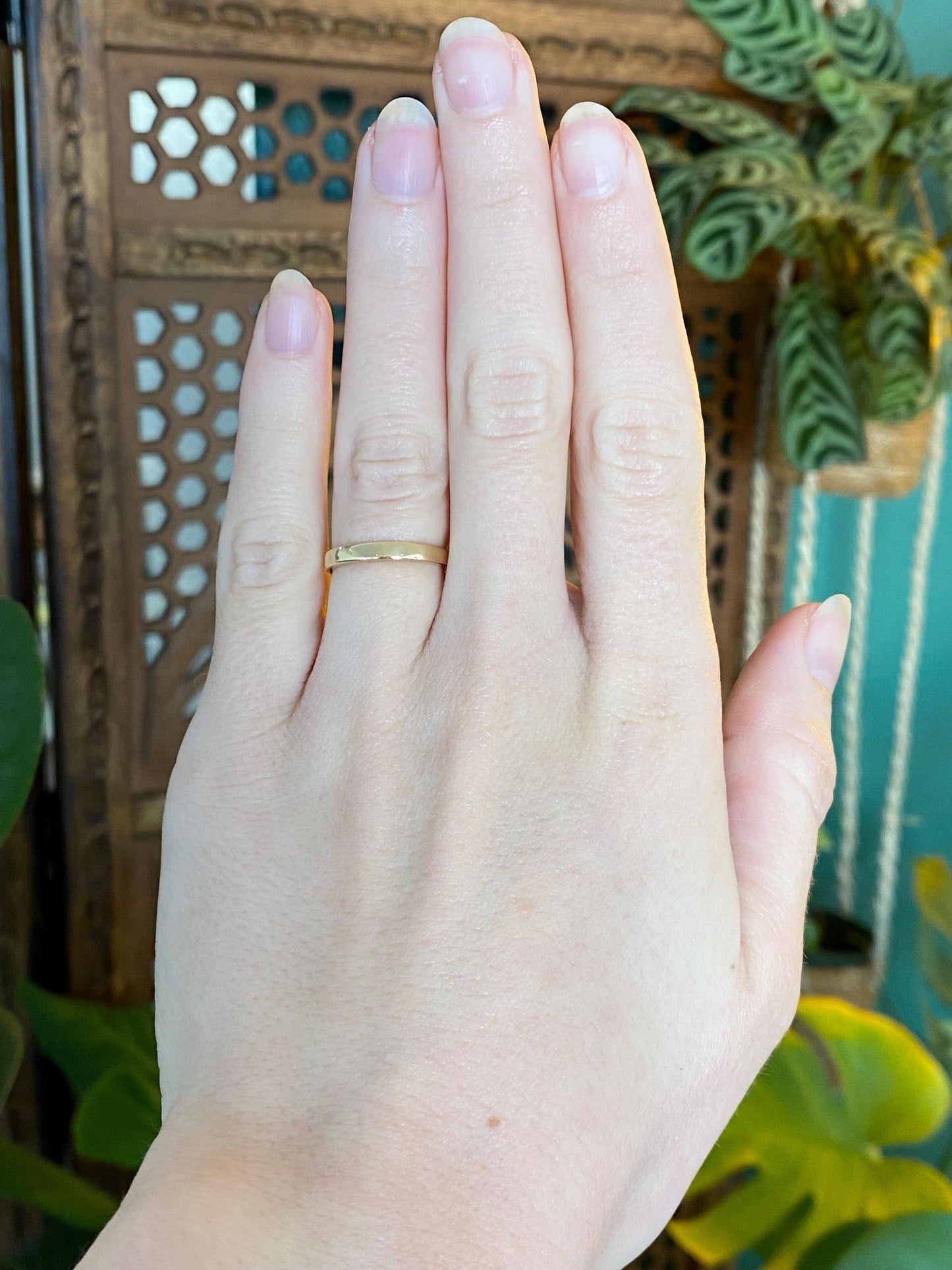 Vintage Solid 14k Yellow Gold Ring Band - Size 4.75