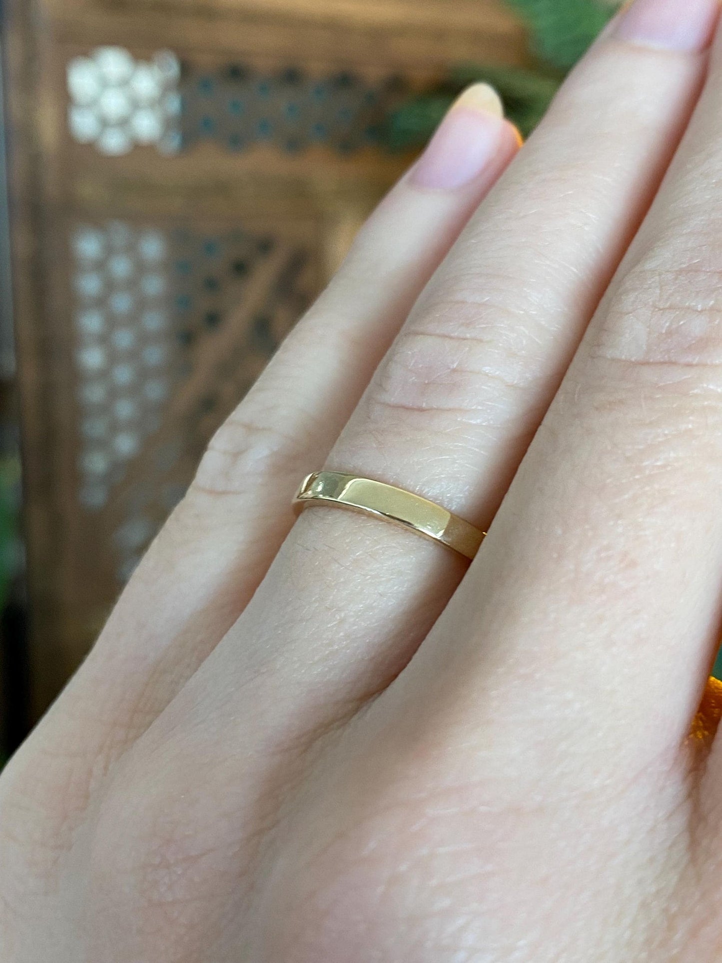 Vintage Solid 14k Yellow Gold Ring Band - Size 4.75