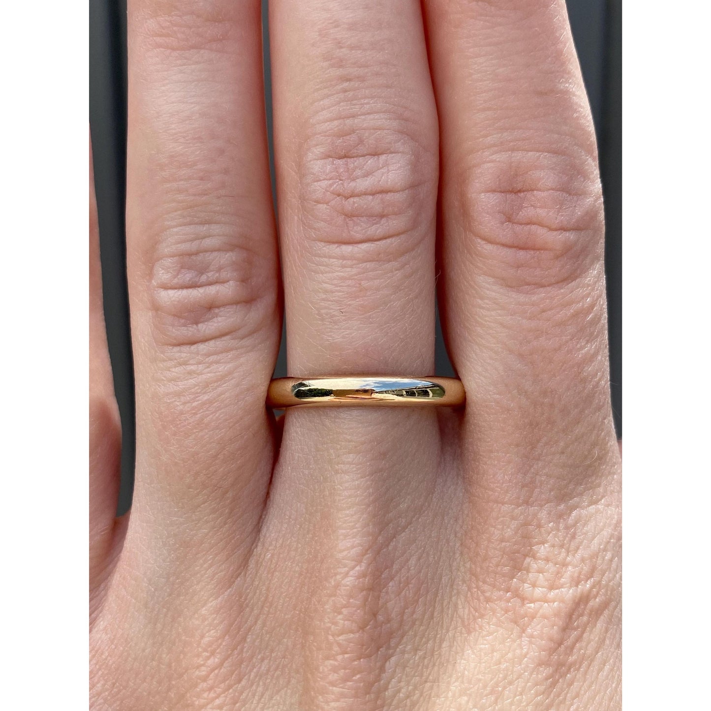 Vintage Solid 14k Yellow Gold Ring Band - Size 11.5