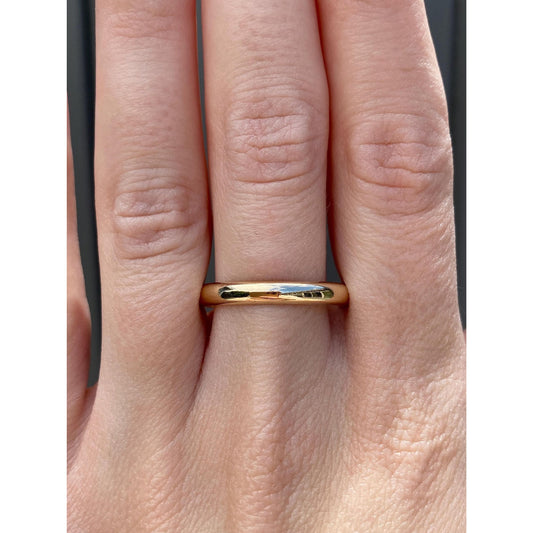 Vintage Solid 14k Yellow Gold Ring Band - Size 11.5