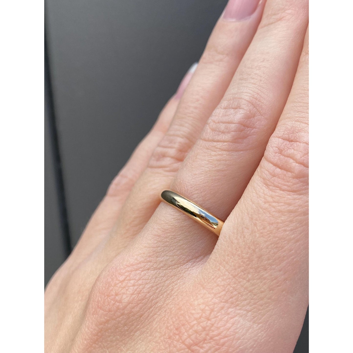Vintage Solid 14k Yellow Gold Ring Band - Size 11.5