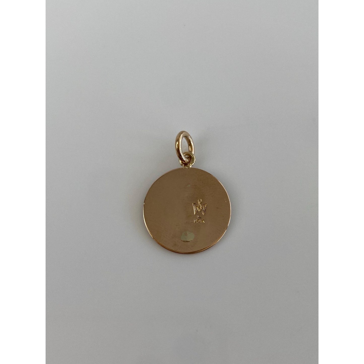 Vintage Solid 10k Rosey Gold Black Enamel Cufflink Conversion Charm