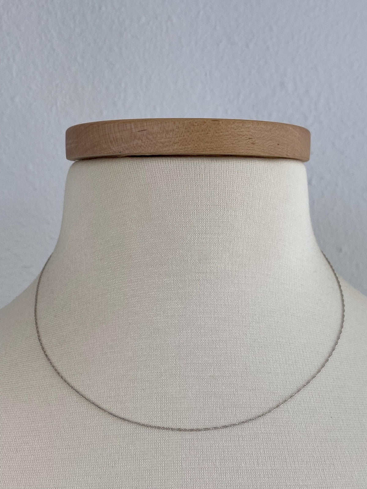 Vintage Solid 10k White Gold Dainty Chain Necklace - 17.75 inches
