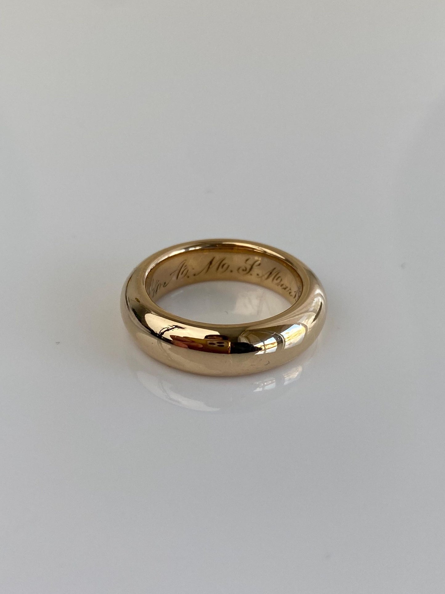 Vintage Solid 14k Yellow Gold Chunky Ring Band - Size 5