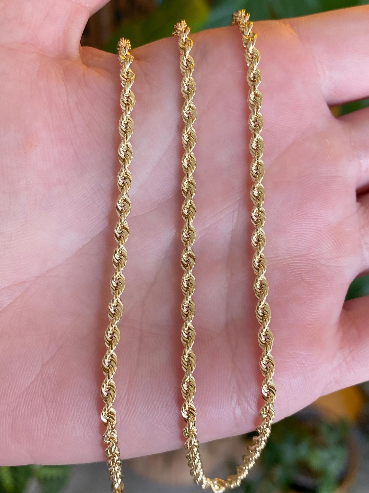 Vintage 14k Yellow Gold Rope Chain Necklace - 20 inches