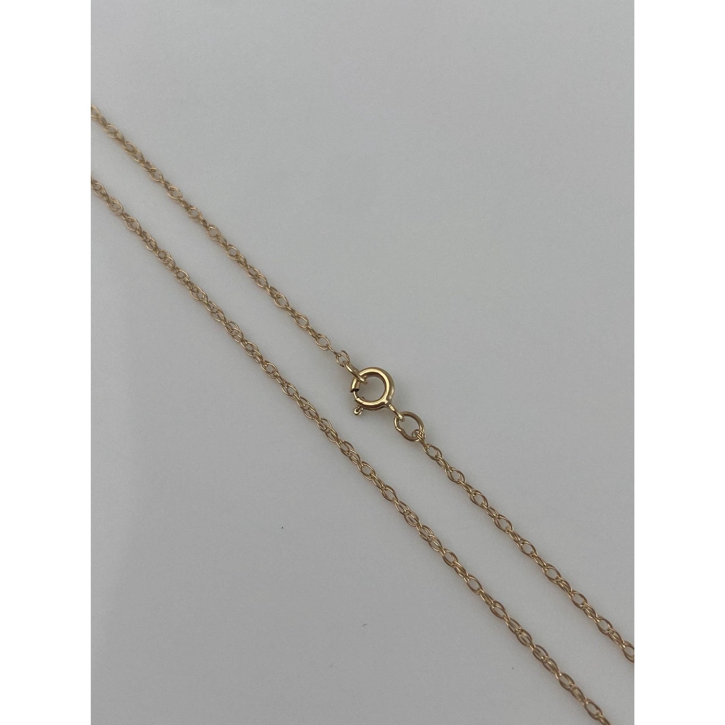 Vintage Solid 10k Yellow Gold Dainty Chain Necklace - 19 inches