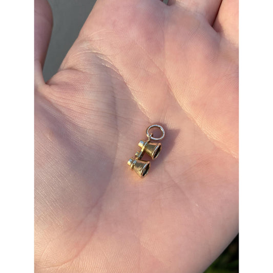 Vintage Solid 10k Yellow Gold Binoculars Charm