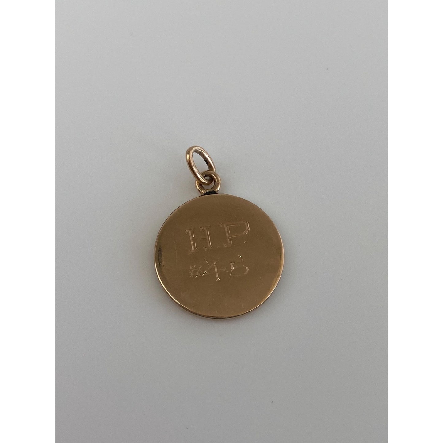 Vintage Solid 10k Yellow Gold Engine Turned Freemason Charm