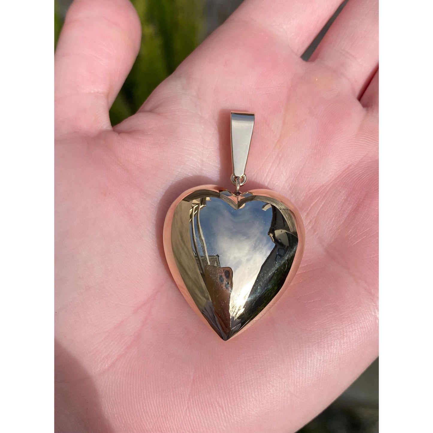 Vintage 14k Yellow Gold Large Puffy Heart Charm