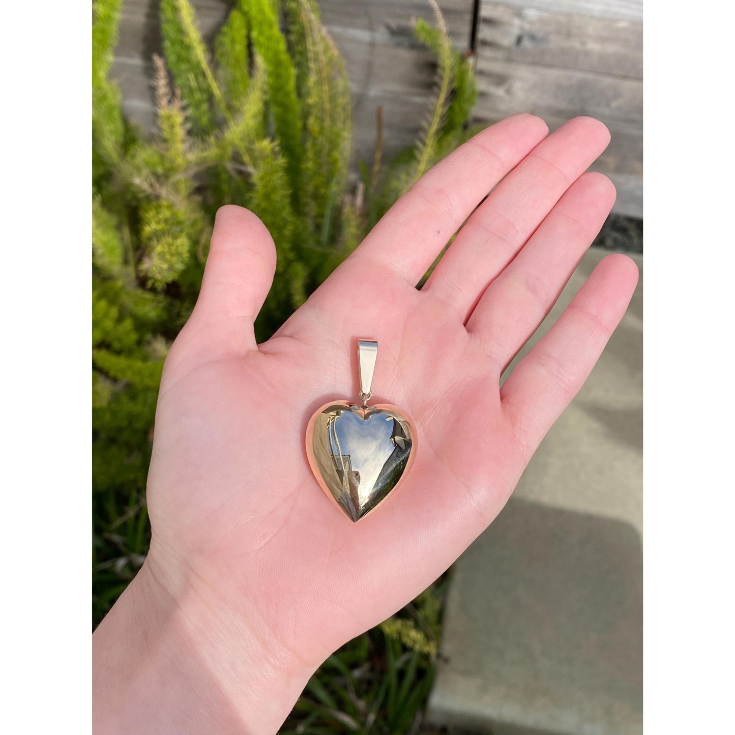 Vintage 14k Yellow Gold Large Puffy Heart Charm