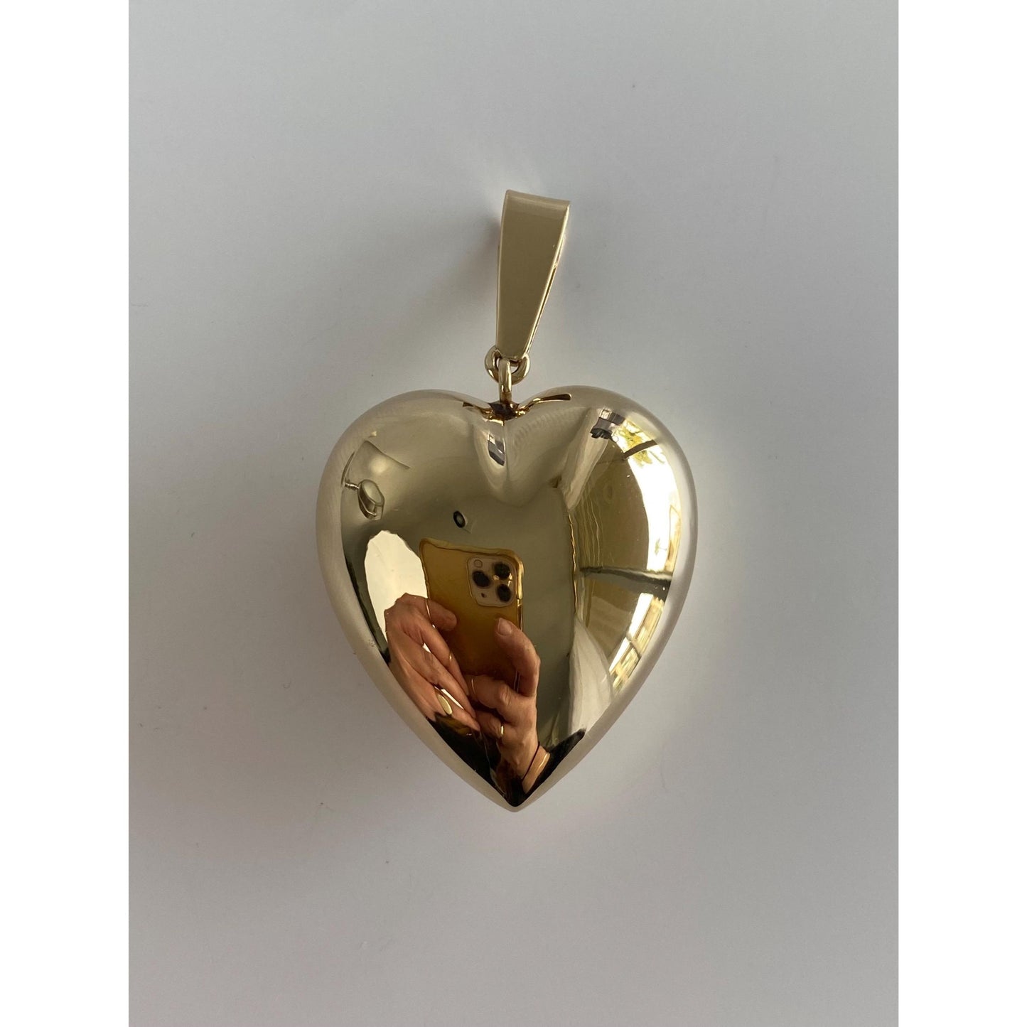 Vintage 14k Yellow Gold Large Puffy Heart Charm