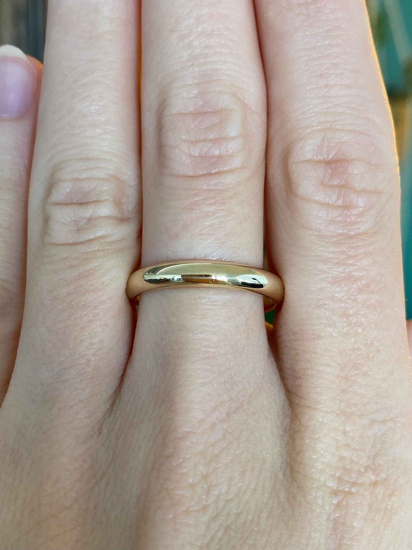 Vintage Solid 14k Yellow Gold Ring Band - Size 8.75