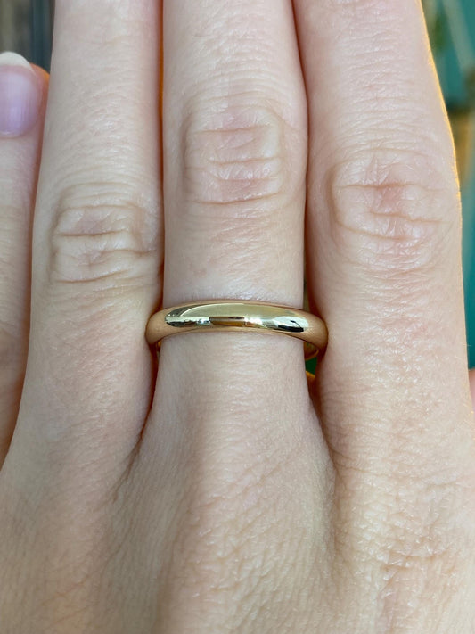 Vintage Solid 14k Yellow Gold Ring Band - Size 8.75