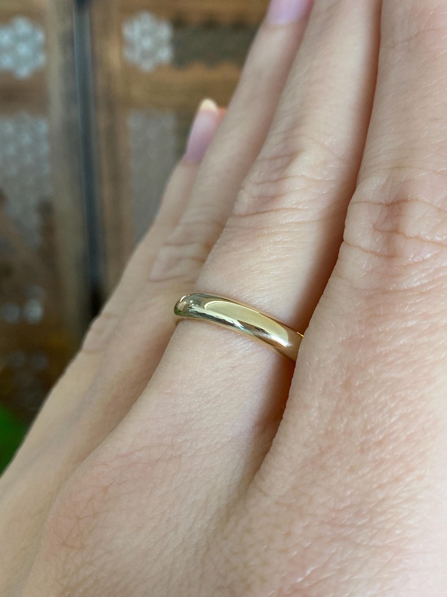 Vintage Solid 14k Yellow Gold Ring Band - Size 8.75