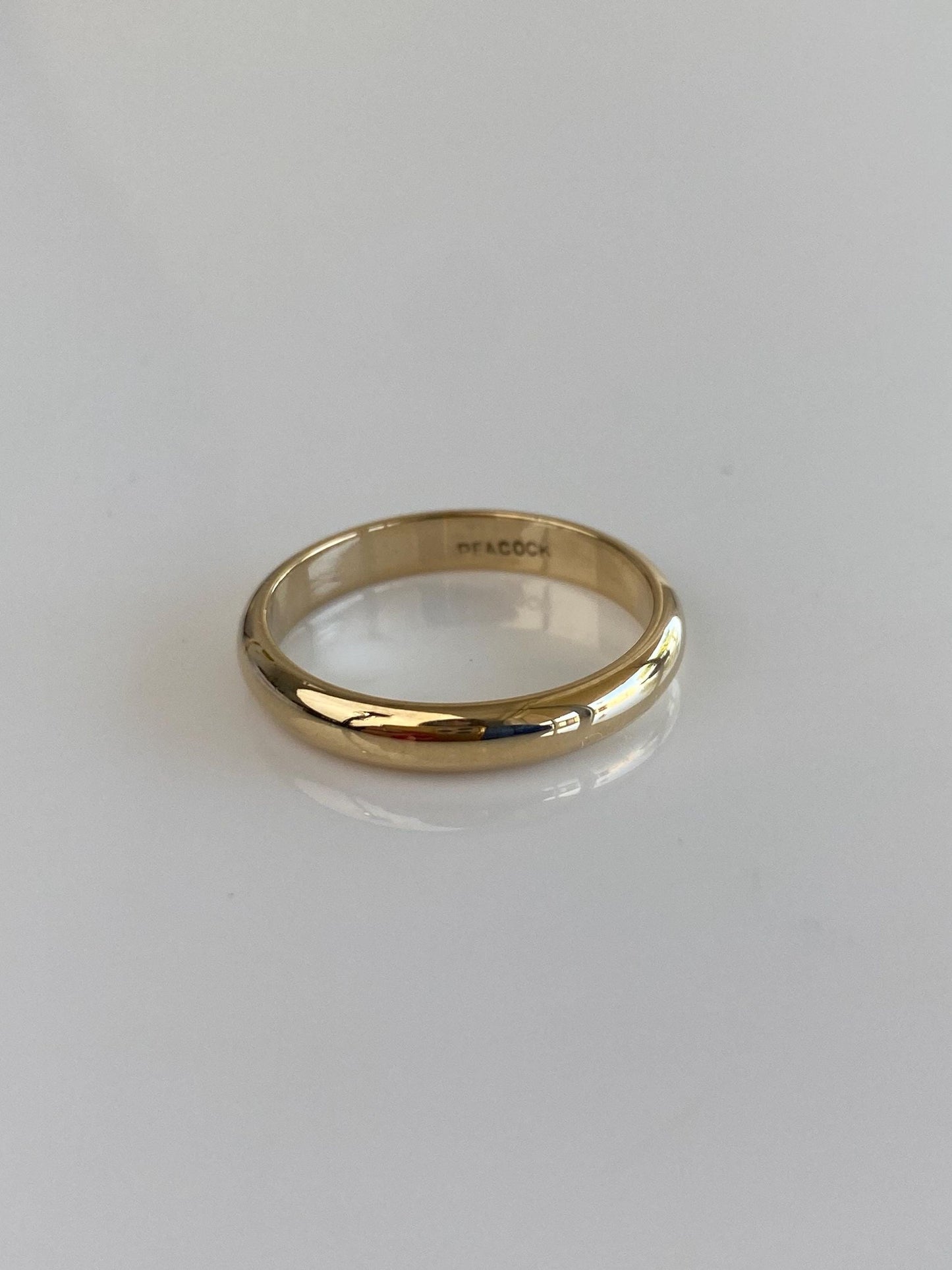 Vintage Solid 14k Yellow Gold Ring Band - Size 8.75