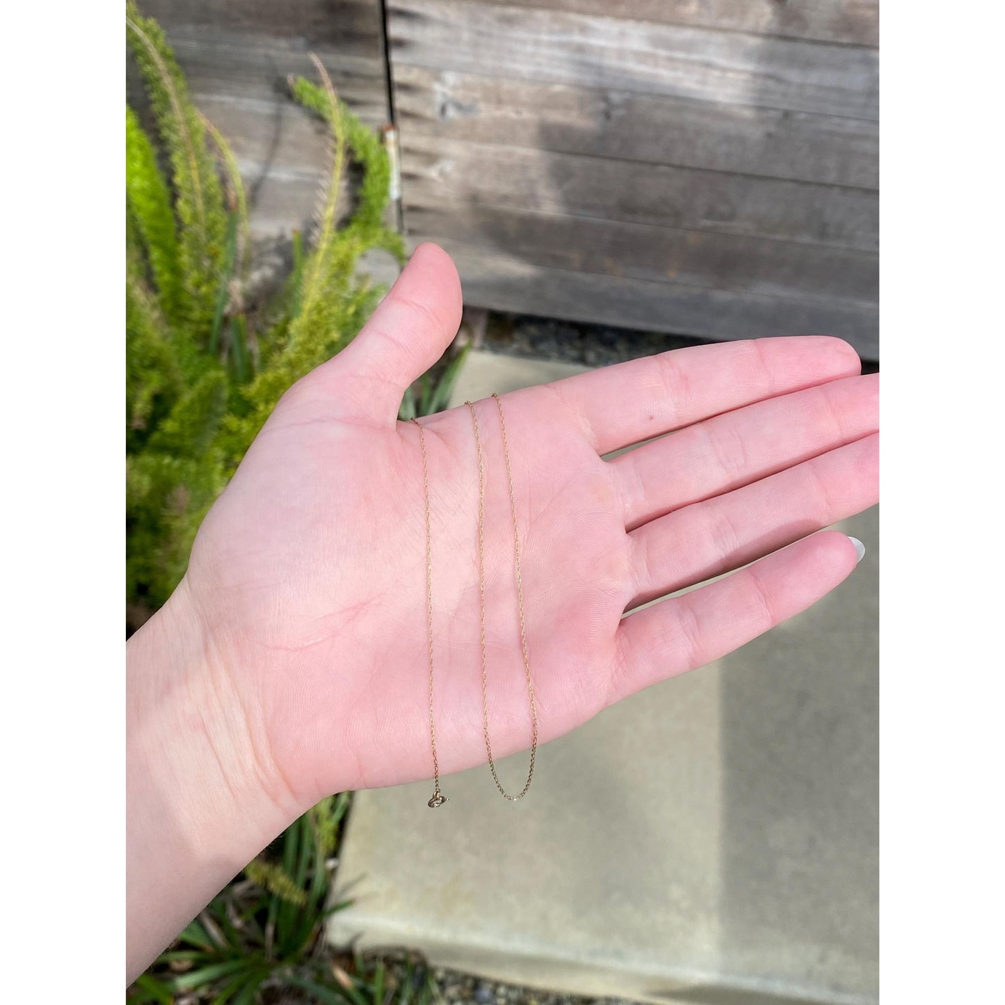 Vintage Solid 10k Yellow Gold Dainty Chain Necklace - 19.5 inches